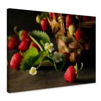 Obraz na płótnie kosz truskawek 