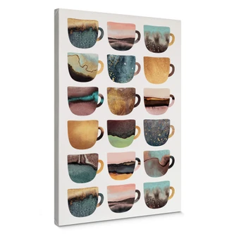 Canvasbillede - Frederiksson - Pretty Coffee Cups 