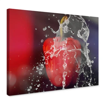 Canvastavla Färska paprikor 