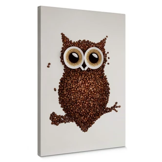 Leinwandbild Kaffeeeule 