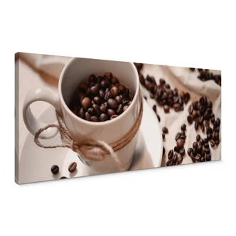 Leinwandbild Kaffee Zauber - Panorama 