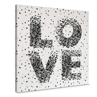 Leinwandbild Konfetti in Love - quadratisch 
