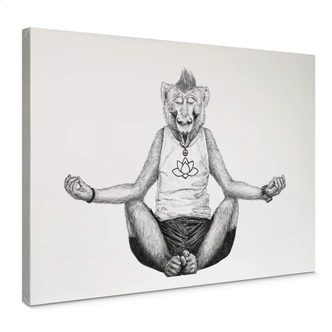 Leinwandbild Kools - Monkey Yoga 