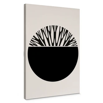 Lærredbilled - Kubistika - Livets træ i sort Lærredbilled - Kubistika - Livets træ i sort