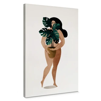Canvasbillede - Kubistika - Naked Lady 