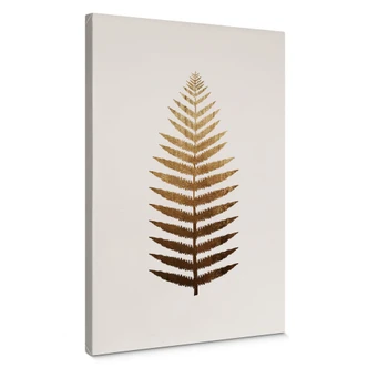Obraz na płótnie Kubistika - Złota paproć 