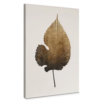 Leinwandbild Kubistika – Goldenes Blatt 