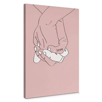 Canvastavla Kubistika - Hand i hand 