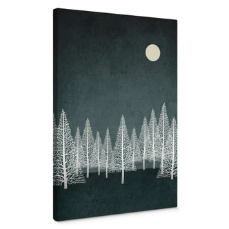 Leinwandbild Kubistika – Kleiner Wintermond 