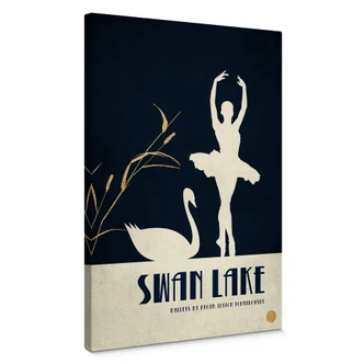 Leinwandbild Kubistika - Schwanensee - Swan lake 
