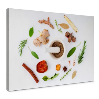 Canvastavla köksväxter 