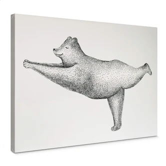 Canvas Kvilis - Yoga Bear 02 