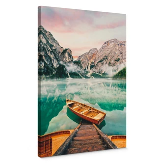 Leinwandbild Lago di Braies 