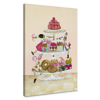 Leinwandbild Leffler - Glitzer Muffinparade 