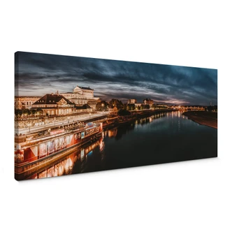 Leinwandbild Lichterfahrt in Dresden 