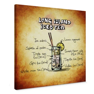 Leinwandbild Long Island Iced Tea - Rezept 