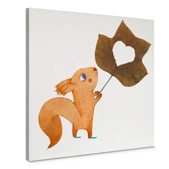 Lienzo Loske - Amor de ardilla 
