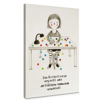 Tableau sur toile Loske - Confetti 