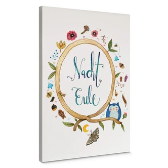 Tableau sur toile Loske - Hibou de nuit 