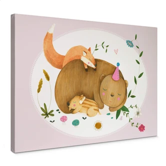 Canvas Loske - Bosvriendjes 