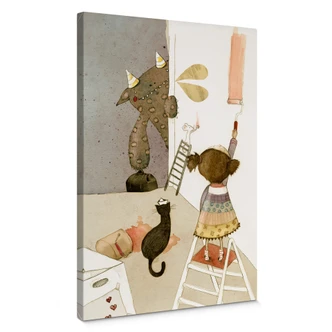 Tableau sur toile Loske - A la maison 