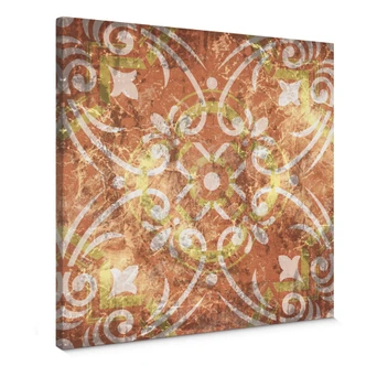 Leinwandbild Mediterranean Ornament - Quadratisch 