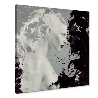 Leinwandbild Milk & Coffee - quadratisch 