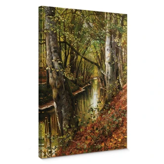 Canvas Moensted - Beekje in het Bos 