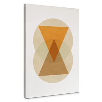 Obraz na płótnie Nouveauprints - Koła i trójkąty pomarańczowy i brązowy 