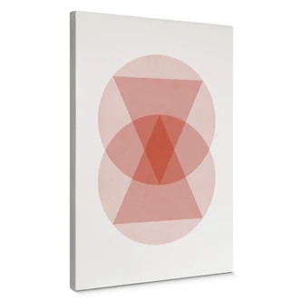 Obraz na płótnie Nouveauprints - Koła i trójkąty różowe 