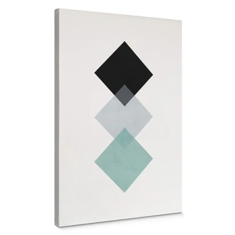 Canvas Nouveauprints - Aqua Squares 