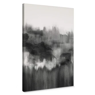 Obraz na płótnie Nouveauprints - Akwarela pociągnięcia pędzlem (czarny) 