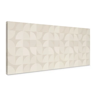 Leinwandbild Halbkreise im Retro-Stil - Bloomery Decor - Panorama 