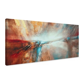 Leinwandbild Leuchtender Horizont am Wasser - Schmucker - Panorama 