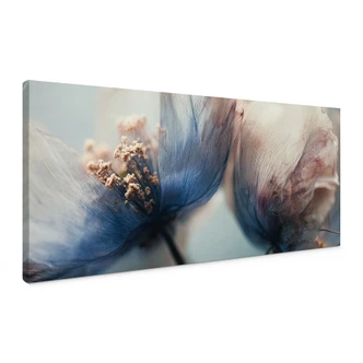 Canvastavla Filigran torkade blommor i ljuset - Treechild - Panorama 