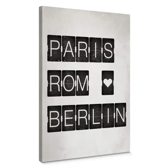 Leinwandbild Paris-Rom-Berlin 