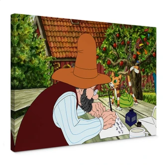 Leinwandbild Pettersson und Findus - Briefe schreiben mit Pettersson 