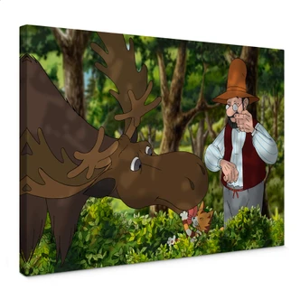 Leinwandbild Pettersson und Findus - Ein Kuss vom Elch 