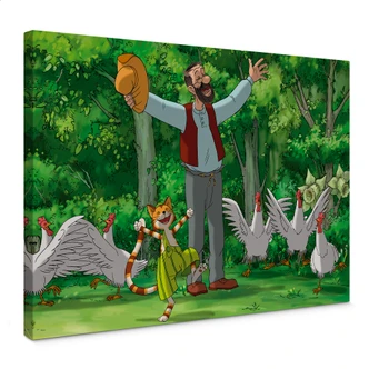 Leinwandbild Pettersson und Findus - Freudensprünge 