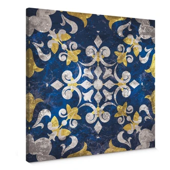 Leinwandbild Portuguese Azulejo - Quadratisch 