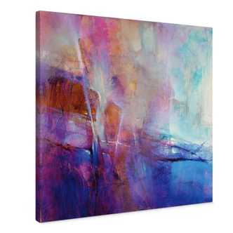 Lienzo Costa Abstracta en Morado - Schmucker | Arte Abstracto - Cuadrado 