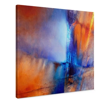 Leinwandbild Kontrast aus Eis und Glut - Schmucker - Quadratisch 