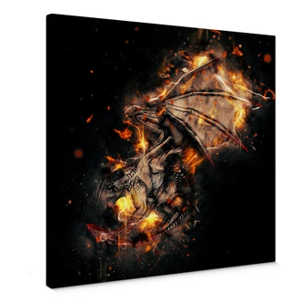Canvas Print Firefight – square 