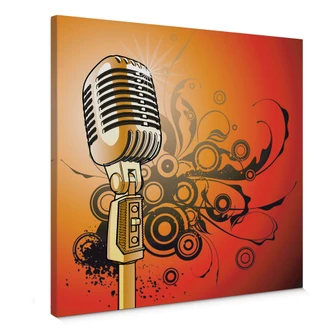Retro Microphone Canvas print 