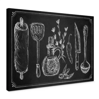 Canvastavla Rustikt kök 