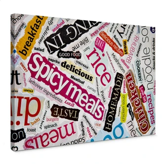 Canvastavla utklippt collage med smak 