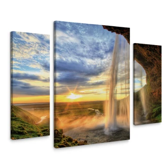 Seljalandsfoss Waterfall Canvas print (3 parts) Seljalandsfoss Waterfall Canvas print (3 parts)