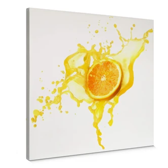 Splashing Oranges - Square Canvas print Splashing Oranges - Square Canvas print