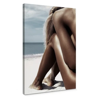 Leinwandbild Stefanovicius - Nackt am Strand 