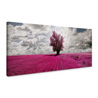 Canvas De Eenzame Boom - Panorama 